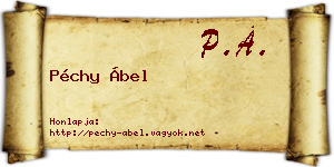 Péchy Ábel névjegykártya