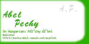 abel pechy business card